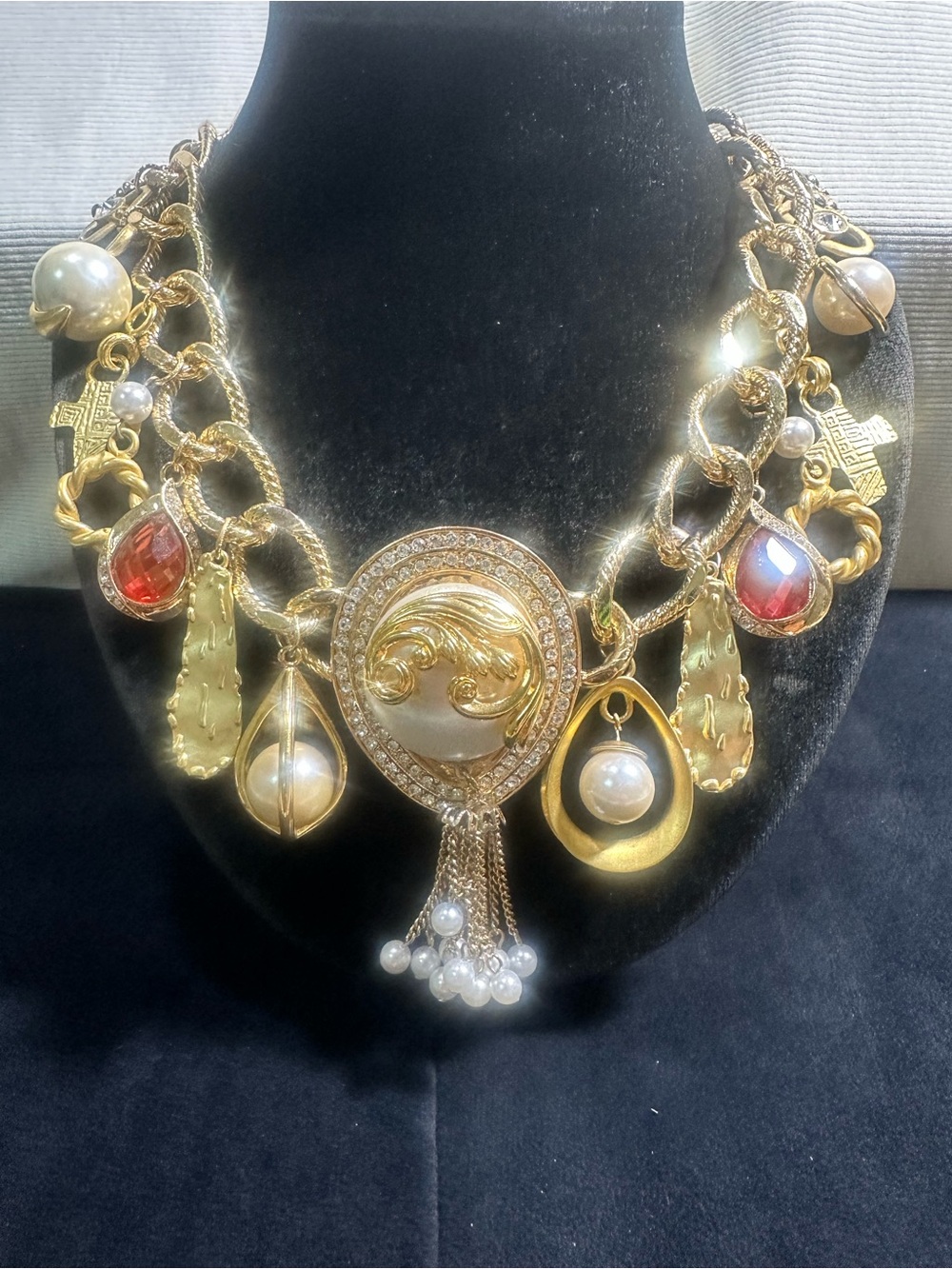 Vtg: Upcycled Heavy Charm Necklace ••One of One..